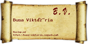 Busa Viktória névjegykártya